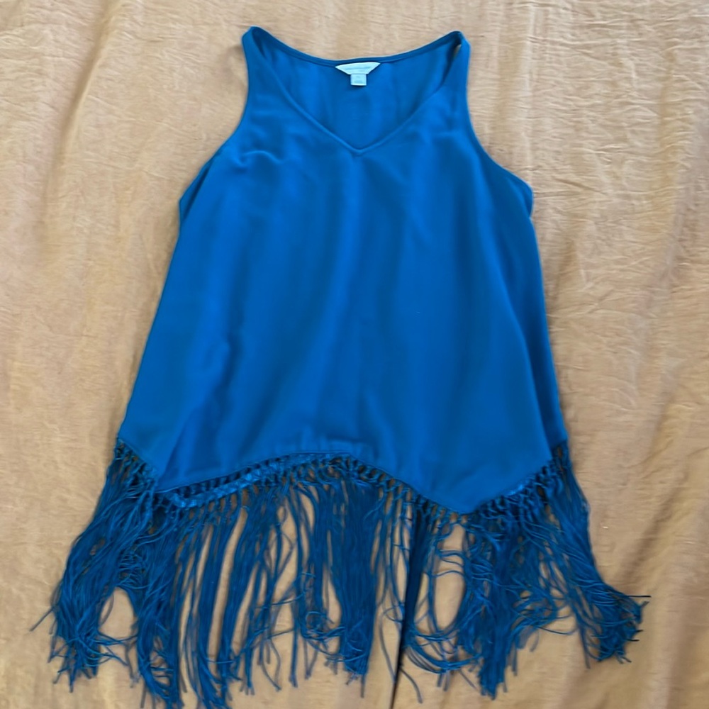 Belle & Sky fringes tank top